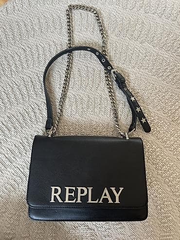 ženski ranac torba: Elegantna Replay ženska torba u crnoj boji, izrađena od veštačke kože — 1