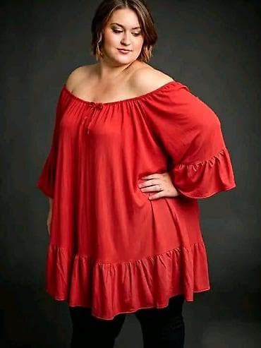ocilo: Tunika sa otkrivenim ramenima (plus size). - Kroj: širok,lepršav — 5