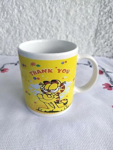 koferi sa alatom: Vintage Garfild Keramička Šolja "Thank You" 80s Garfild Keramička — 1