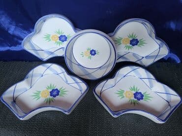 porcelanske solje za caj: Tanjir porcelanski vintaz,petodelni za serviranje,posluzenje. Tanjir — 7