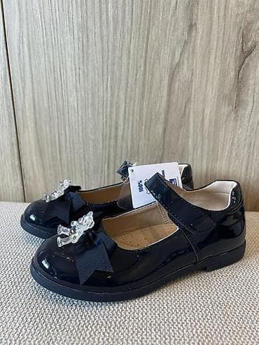 kragujevac obuca: Dečije lakovane cipelice – tamnoplave, sa kaišićem na čičak. - — 5