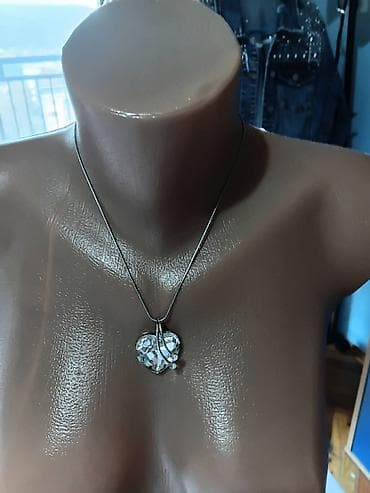 Setovi nakita: Set nakita – ogrlica i minđuše u obliku srca - Elegantna ogrlica sa — 3