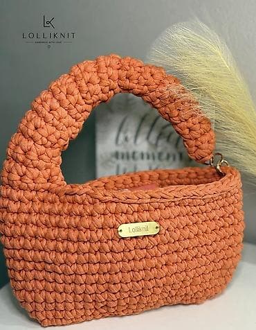 Ručno pletena torbica Lolliknit - Materijal: debela pamučna traka