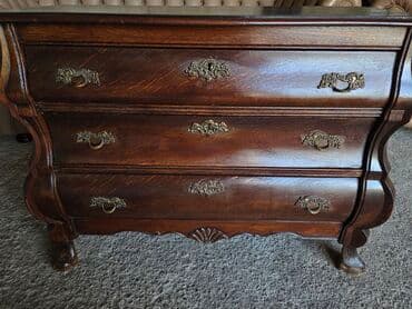 Sweatpants: Barokna komoda sa 3 fioke - Materijal: masivno drvo, bogata topla — 5