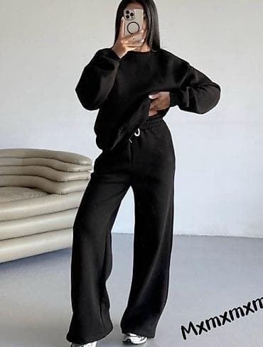 Donji deo: 🔥Ženski termo trenerka komplet – duks + široke pantalone
✅3000 din — 5