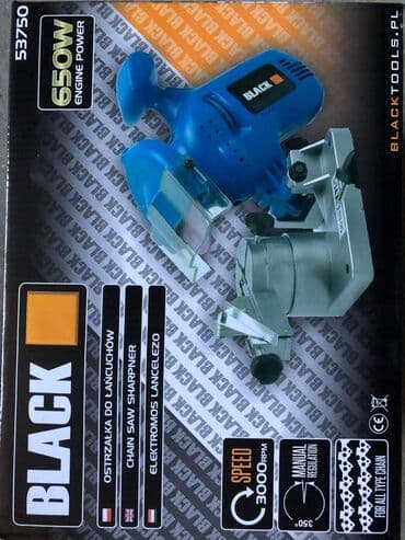 prodaja motornih testera: Oštrac lanca testere BLACK 650w Oštrac lanca, pogodan za sve vrste — 1