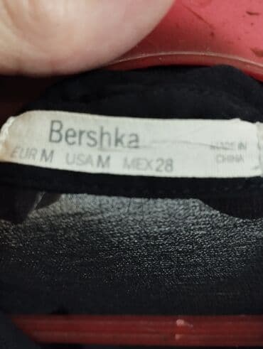 h: Bershka, M (EU 38), Viscose, Single-colored, color - Black — 6