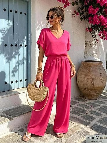 letni kombinezoni: Ženski dvodelni komplet u ležernom, elegantnom stilu, idealan za — 3