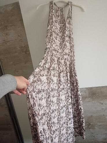 bele tn patike: Duga letnja haljina sa animal printom (zmijski/leopard) u nijansama — 1