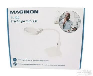 masine za poliranje: *** AKCIJA *** 1780 Stona lupa MAGINON sa LED TL-120 Faktor uvećanja — 4