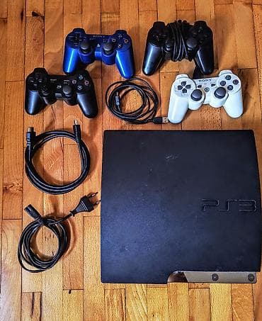 lovci na begunce: Sony PlayStation 3 Slim konzola – komplet set U paketu: - PS3 Slim — 1