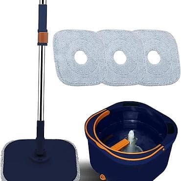 set četki za čišćenje za bušilicu: Set za čišćenje sa rotirajućim mopom i kantom.  Sistem odvajanja — 4