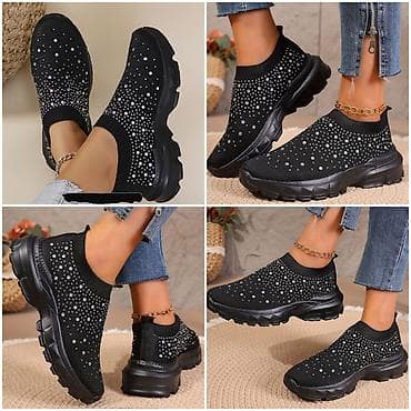 fila patike cena: Mrežaste ženske patike – slip-on model - Boje: bela i crna - Ukras — 6