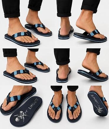 gumene sandale za plažu: Muške japanke “SPORT” – KAO NOVE tamnoplave - Model: klasične japanke — 1