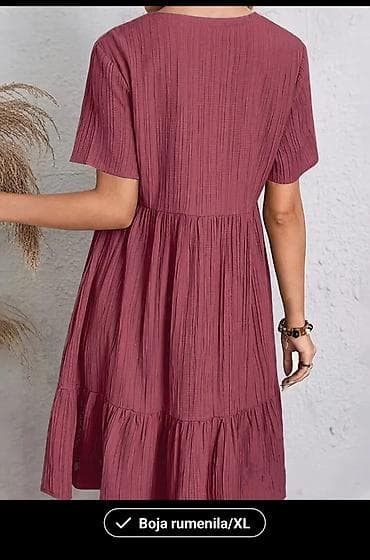 torbe za devojke: Ženska letnja haljina – boja rumenila, veličina XL nova - Kroj — 2