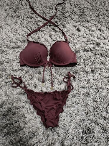 new yorker srbija pidzame: XS (EU 34), Polyester, Single-colored, color - Burgundy — 1