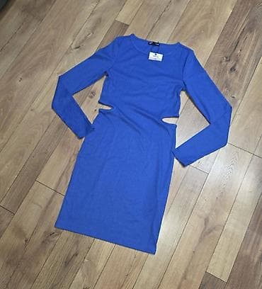 patike plave: Sinsay ženska haljina, veličina M.Nova - Model: uska, rebrasta — 1