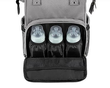 deciji satovi igracke: KikkaBoo Torba za mame Siena premium – light grey (Šifra: KKB2) — 10