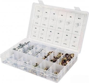 klesta za ringlice: Set zakivnih (nutsert) navrtki u organizeru - Komplet navojnih — 1