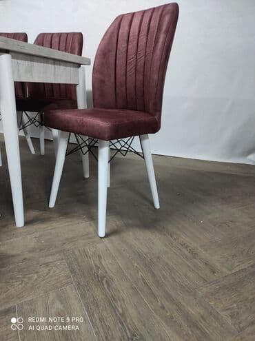 sto i stolica: CENA KOMPLETA 29000 din STOLICA Boja -Bordo Materijal-metalni ram — 2