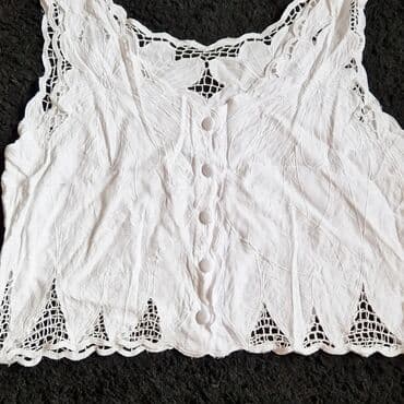 zara top na jedno rame: M (EU 38), Single-colored, color - White — 3