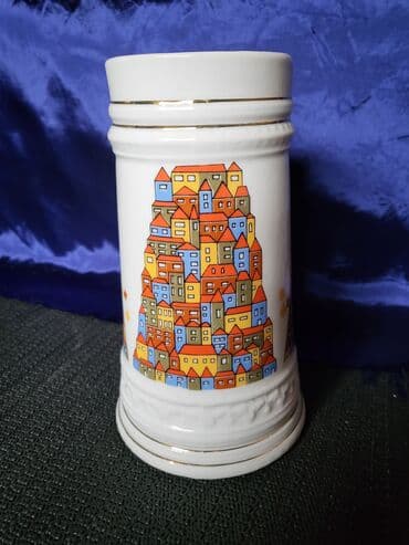 jelen pivo krigla: Krigla nova Zajecar porcelan 70te. Nova krigla,sve na njoj odsjaj od — 2