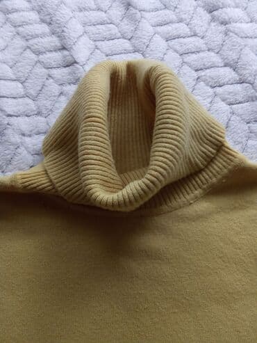 džemper sa rol kragnom: M (EU 38), Cotton, Single-colored, color - Yellow — 3