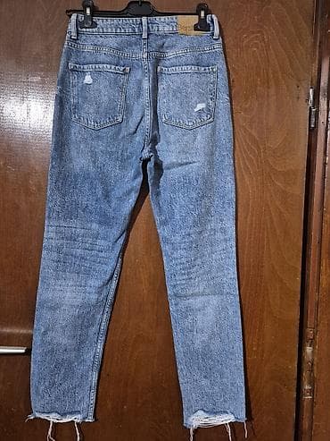 Farmerke: Rifirane farmerke – plavi denim - Kroj: ravne nogavice sa visokim — 2