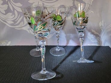 swarovski case za vino cena: Case za vino,rucno oslikane,kristalno staklo iz 80ih.god. Case rucno — 3