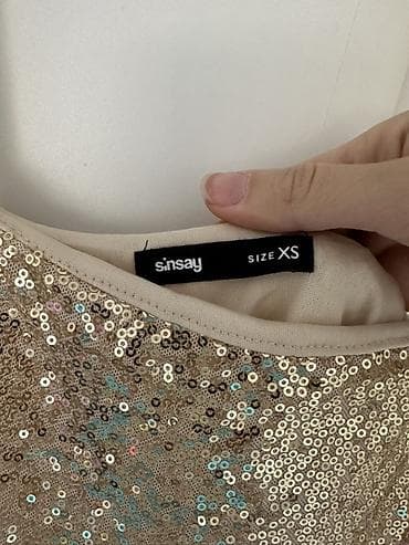 dove set cena: Sinsay šljokičasta haljina – veličina XS - Model: mini/slip haljina — 2