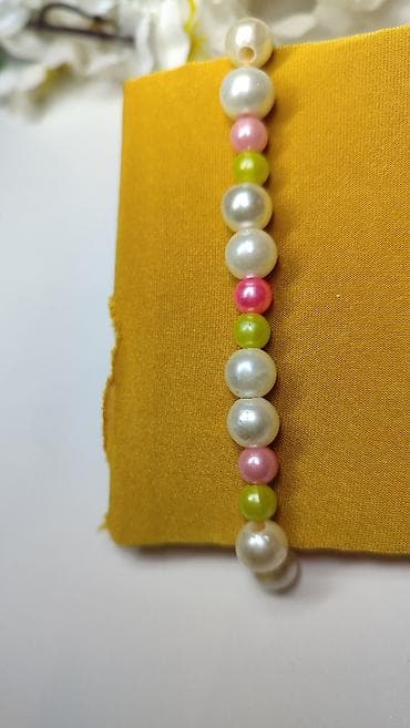 Prstenje: Narukvica sa perlama – ručno nizan mix - Dizajn: niz okruglih perli — 2