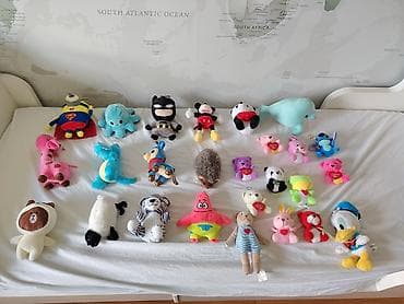 roboti igracke za decu: Veliki lot plišanih igračaka – razni likovi i životinje Sadržaj seta — 3