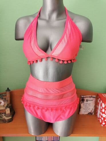jednodelni push up kupaci: One size, Jednobojni, bоја - Roze — 5