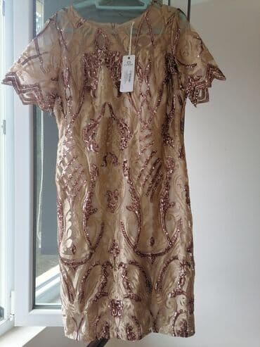 haljine ralph lauren: 3XL, bоја - Bež, Večernji, maturski, Kratkih rukava — 1