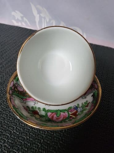 kuhinjski set: Fildzani Hong Kong rucno oslikani,porcelanski 1950g+. Fildzani bez — 11