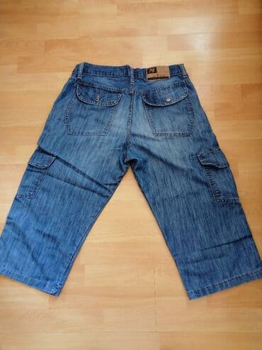 halteri h m: Kratke pantalone texas vel M. Obim struka 76 cm, obim bokova 116 cm — 6