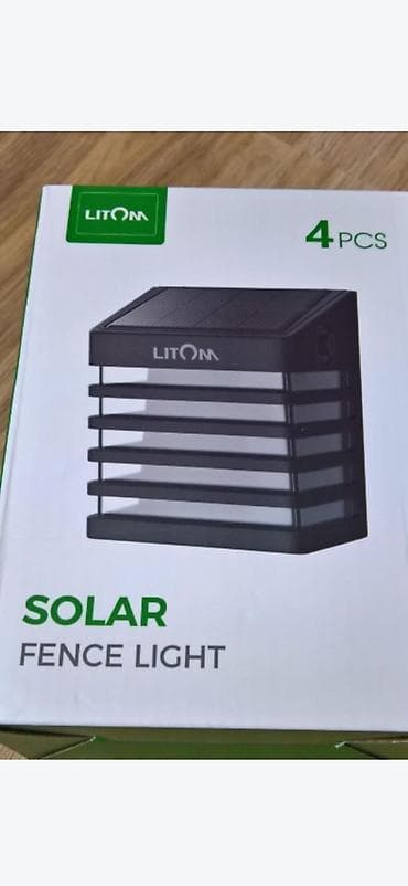 stolovi i stolice za terase: LITOM Solar Fence Light – set od 4 komada - Solarno zidno/svetlo za — 1