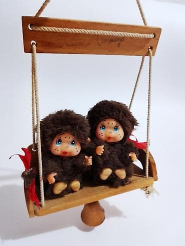 pinjata duga: Stari Monchhichi - Twin Monkeys Retki mončiči majmunčići iz — 1