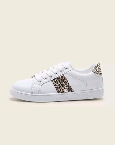 walkmaxx zenske duboke cipele: 👟 Bele ženske patike sa leopard detaljima! 🐆✨ ✨ Dostupne u broju 39 — 3