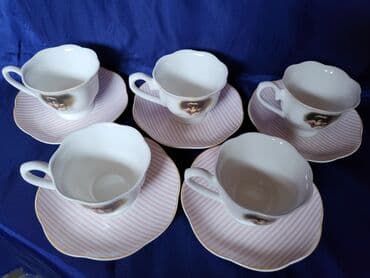 porcelanske solje za caj: Soljice nove,vintaz za kafu Sigma porcelanske. Soljice komada 6 u — 4