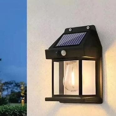 zastitna ograda za terasu: Solarna zidna lampa fenjer sa sijalicom i senzorom pokreta Model — 3