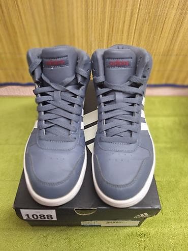 turpija za peti: Adidas visoke patike – sivo/belo - Model: visok profil sa pertlanjem — 2