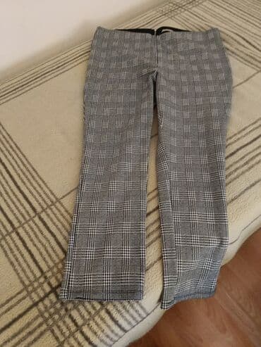 duboke elegantne zenske pantalone: Ženske pantalone sa karo uzorkom, idealne za svakodnevno nošenje ili — 4