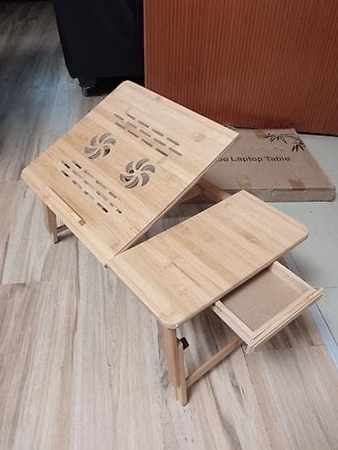 stolovi forma ideale akcija: Bambus stočić za laptop - Materijal: prirodni bambus - Gornja ploča — 9