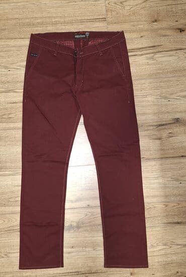 elipsa kompleti sa pantalonama: Trousers, XL (EU 54), Chino, color - Burgundy — 2