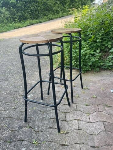 stolice od kovanog gvozdja loznica: Barske stolice br.23, uvoz Svajcarska Visina 75 cm Prodaje se set od — 8