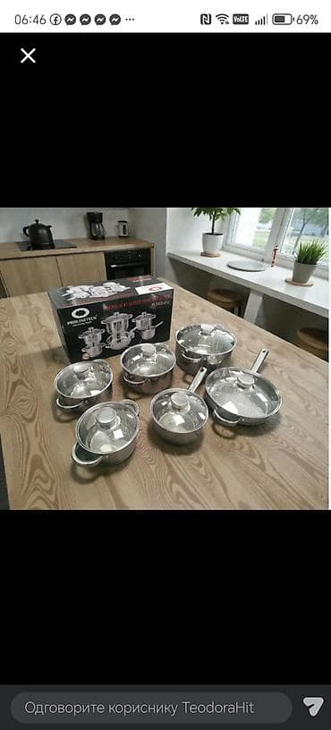 gradi za rakiju: Set inox posuđa – Prolinetech Premium Quality, 12 delova - Materijal — 3