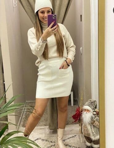 tunika haljina: Haljina tunika PAMUK konac elastin Vel S M L Xl SNIŽENJE Novo VRHUNSKI — 4