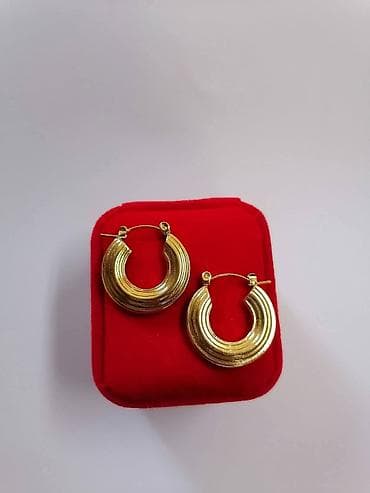 novi pazar nakit: Minđuše – više modela (obruči) - Materijal: žuti ton metala visokog — 5