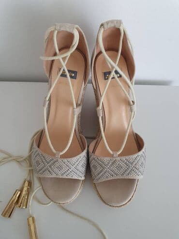 espadrile sa platformom: Sandale, Bata, 38 — 6